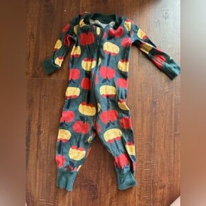Hanna Andersson Red and Yellow Patterned Footie